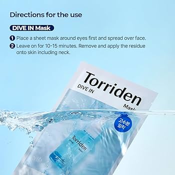 Torriden DIVE IN Maskプランエス Torriden DIVE IN Hyaluronic Acid Sheet Mask, 10-pack | Costco